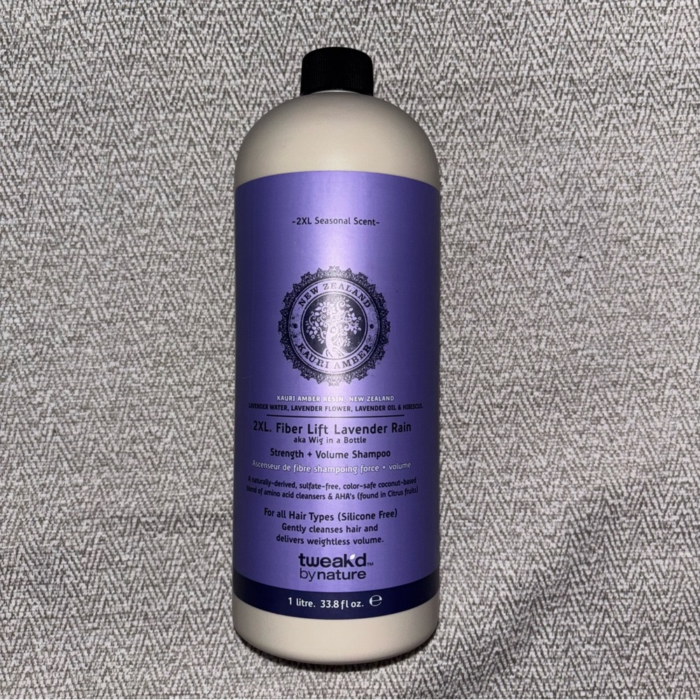 Tweak'd by Nature Lavender Rain Supersize 2XL Fiber Lift Shampoo 33.8oz SEALED